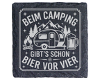 Schiefertafel Untersetzer Camping Geschenk für Wohnwagen Liebhaber lus – Bild 1