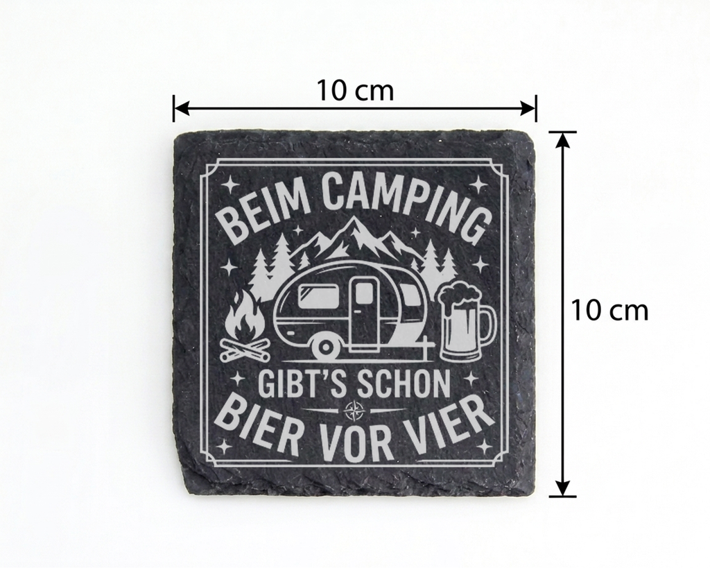 Schiefertafel Untersetzer Camping Geschenk für Wohnwagen Liebhaber lus – Bild 4