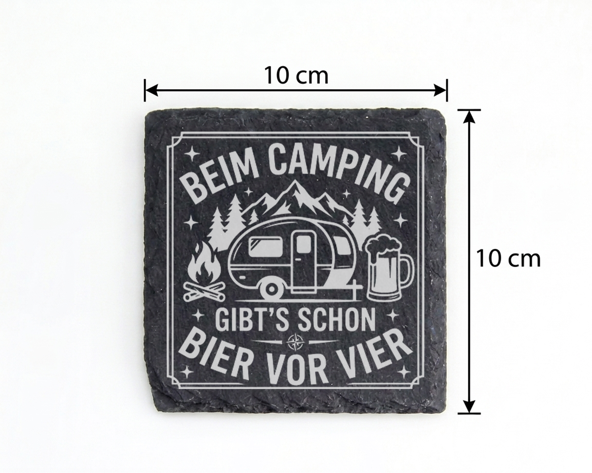 Schiefertafel Untersetzer Camping Geschenk für Wohnwagen Liebhaber lus – Bild 4