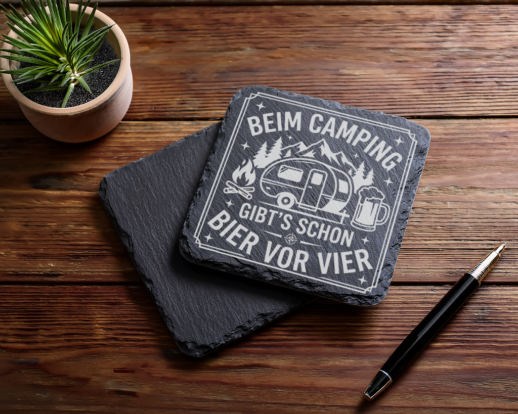 Schiefertafel Untersetzer Camping Geschenk für Wohnwagen Liebhaber lus – Bild 5