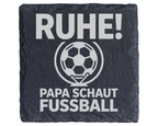 Schiefertafel Untersetzer Ruhe Papa schaut Fußball Geschenk für Fußbal – Bild 1