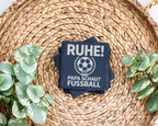 Schiefertafel Untersetzer Ruhe Papa schaut Fußball Geschenk für Fußbal – Bild 3