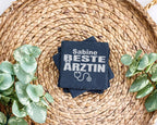 Schiefer Untersetzer Beste Ärztin Personalisiert - Geschenk für Doktor – Bild 3