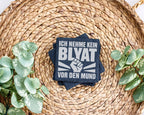 Schiefer Untersetzer Blyat Faust Spruch - Ich Nehme Kein Blatt Vor Den – Bild 3