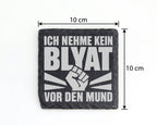 Schiefer Untersetzer Blyat Faust Spruch - Ich Nehme Kein Blatt Vor Den – Bild 4