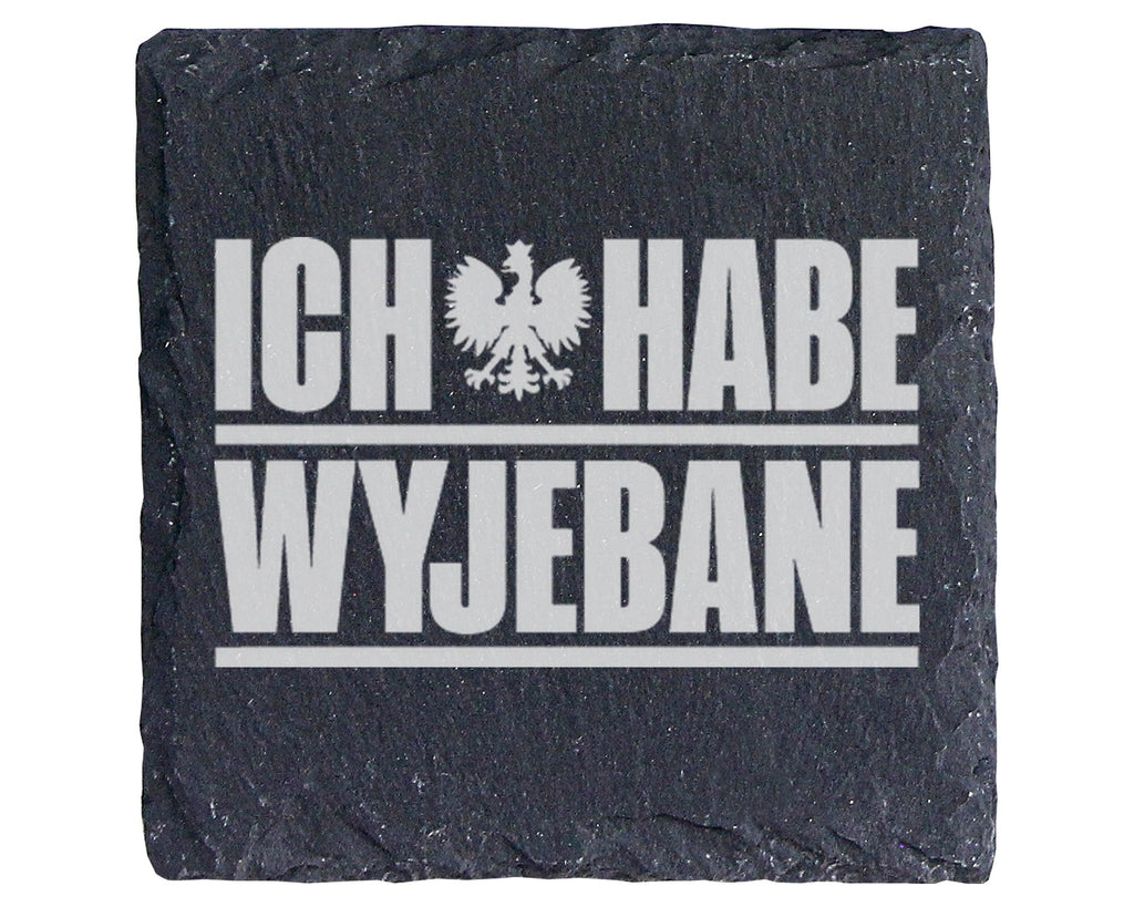 Schiefer Untersetzer Wyjebane Polnischer Adler Spruch - Geschenk für P – Bild 1
