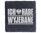 Schiefer Untersetzer Wyjebane Polnischer Adler Spruch - Geschenk für P – Bild 1