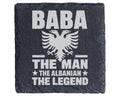 Schiefer Untersetzer Albanien Adler Baba The Man Legend - Geschenk für – Bild 1