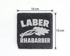 Schiefer Untersetzer Laber Rhabarber Spruch - Lustiges Geschenk für Ko – Bild 4