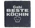 Schiefer Untersetzer Beste Köchin Personalisiert Mit Kochmütze - Gesch – Bild 1