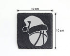 Schiefer Untersetzer Basketball Weihnachtsmütze - Geschenk Für Spieler – Bild 4