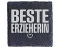 Schiefer Untersetzer Beste Erzieherin Herz - Geschenk für Tagesmutter  – Bild 1