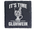 Schiefer Untersetzer Glühwein It's Time Spruch - Lustiges Geschenk für – Bild 1