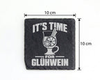Schiefer Untersetzer Glühwein It's Time Spruch - Lustiges Geschenk für – Bild 4