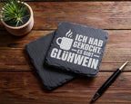 Schiefer Untersetzer Glühwein Spruch Ich Hab Gekocht - Lustiges Gesche – Bild 5