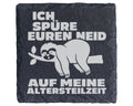 Schiefer Untersetzer Faultier Spruch Altersteilzeit Neid - Lustiges Ge – Bild 1