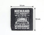 Schiefer Untersetzer Förster Niemand Nah Dran - Geschenk für Jäger Wal – Bild 4