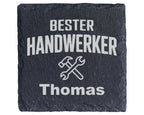 Schiefer Untersetzer Bester Handwerker Personalisiert mit Wunschname - – Bild 1