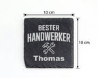 Schiefer Untersetzer Bester Handwerker Personalisiert mit Wunschname - – Bild 4