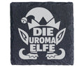 Untersetzer Schiefer Die Uroma Elfe - Lustiges Geschenk für Familie We – Bild 1