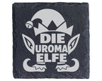 Untersetzer Schiefer Die Uroma Elfe - Lustiges Geschenk für Familie We – Bild 1