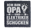 Schiefer Untersetzer Opa Elektriker Nichts Kann Mich Schocken - Lustig – Bild 1