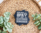 Schiefer Untersetzer Opa Elektriker Nichts Kann Mich Schocken - Lustig – Bild 3