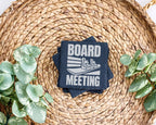 Schiefer Untersetzer Snowboard Board Meeting - Geschenk für Snowboarde – Bild 3
