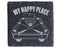 Schiefer Untersetzer Billard My Happy Place - Geschenk Für Pool Spiele – Bild 1