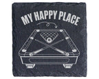 Schiefer Untersetzer Billard My Happy Place - Geschenk Für Pool Spiele – Bild 1