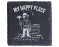 Schiefer Untersetzer Schornsteinfeger My Happy Place Spruch - Geschenk – Bild 1