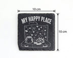Schiefer Untersetzer Bouldern My Happy Place - Geschenk für Kletterer  – Bild 4