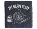 Schiefer Untersetzer Uhrwerk My Happy Place - Geschenk für Uhrmacher S – Bild 1