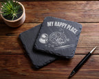 Schiefer Untersetzer Uhrwerk My Happy Place - Geschenk für Uhrmacher S – Bild 5
