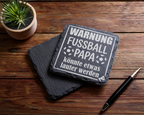 Schiefertafel Untersetzer Warnung Fußball Papa Geschenk für Fußball Fa – Bild 5