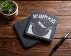 Schiefer Untersetzer Skateboard My Happy Place - Geschenk für Skater J – Bild 5