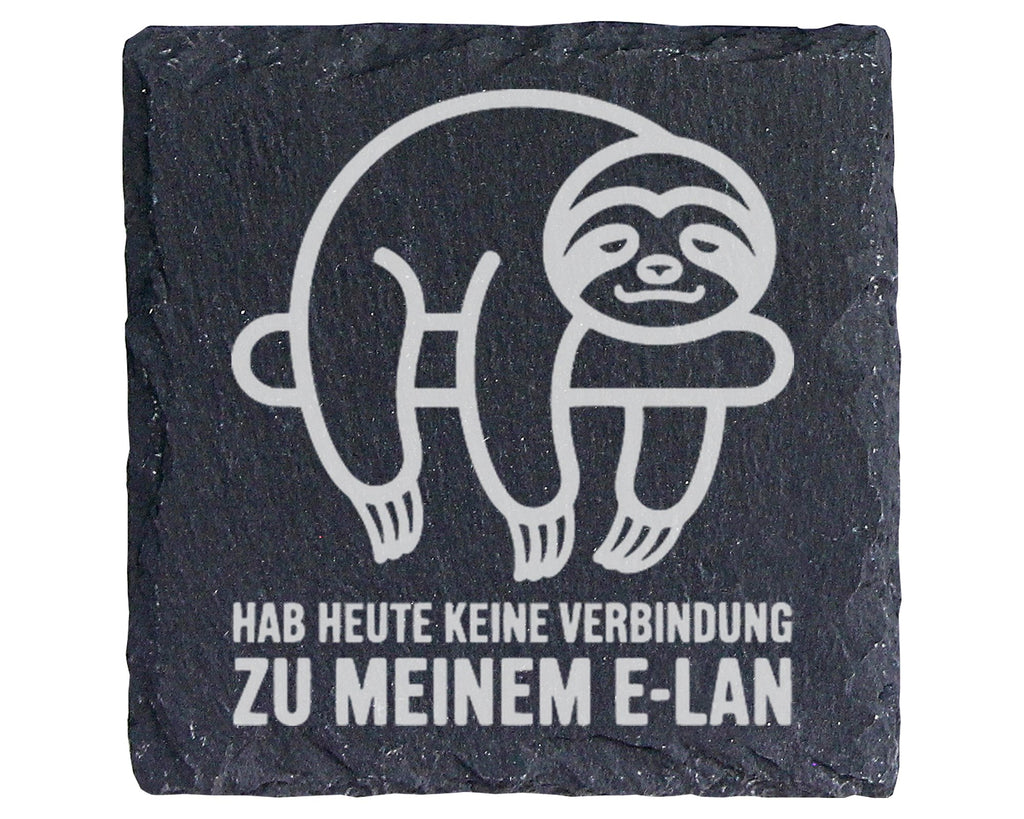 Schiefer Untersetzer Faultier Keine Verbindung Zum E-Lan - Lustiges Ge – Bild 1