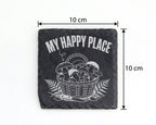 Schiefer Untersetzer Pilze Im Korb My Happy Place - Geschenk für Pilzs – Bild 4