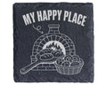 Schiefer Untersetzer Steinofen My Happy Place Brot - Geschenk Für Bäck – Bild 1