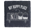 Schiefer Untersetzer Fermentieren My Happy Place - Geschenk für Hobbyk – Bild 1