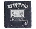 Schiefer Untersetzer Klassenzimmer My Happy Place - Geschenk für Lehre – Bild 1