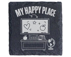 Schiefer Untersetzer Klassenzimmer My Happy Place - Geschenk für Lehre – Bild 1