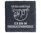 Schiefer Untersetzer Faultier Ich Bin Nicht Faul Energiesparmodus - Lu – Bild 1