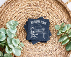 Schiefer Untersetzer Gaming My Happy Place - Geschenk für Gamer Zocker – Bild 3