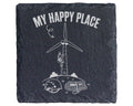 Schiefer Untersetzer Windrad My Happy Place - Geschenk für Servicetech – Bild 1