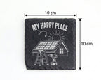Schiefer Untersetzer Solaranlage My Happy Place - Geschenk für Besitze – Bild 4