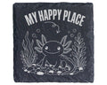 Schiefer Untersetzer Axolotl My Happy Place - Süßes Geschenk für Kinde – Bild 1