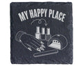 Schiefer Untersetzer Nageldesign My Happy Place - Geschenk für Nagelde – Bild 1