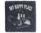 Schiefer Untersetzer Nageldesign My Happy Place - Geschenk für Nagelde – Bild 1