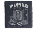 Schiefer Untersetzer Sicherungskasten My Happy Place - Geschenk für El – Bild 1